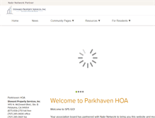 Tablet Screenshot of parkhavenhoa.com